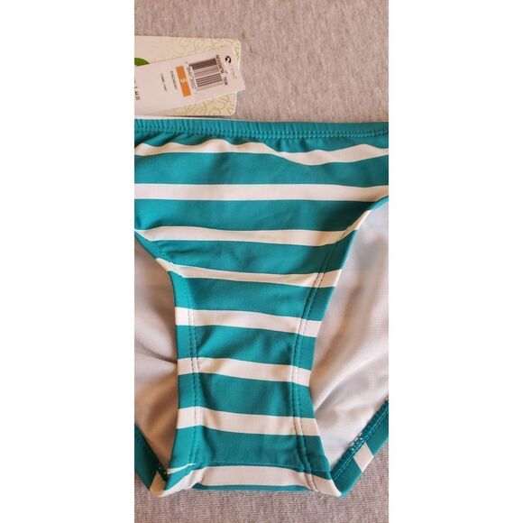 NEXT SYNCHRONY TUNNEL PANT TEAL & WHITE STRIPE SIDE TIE CINCH NWT SZ S - Picture 5 of 6
